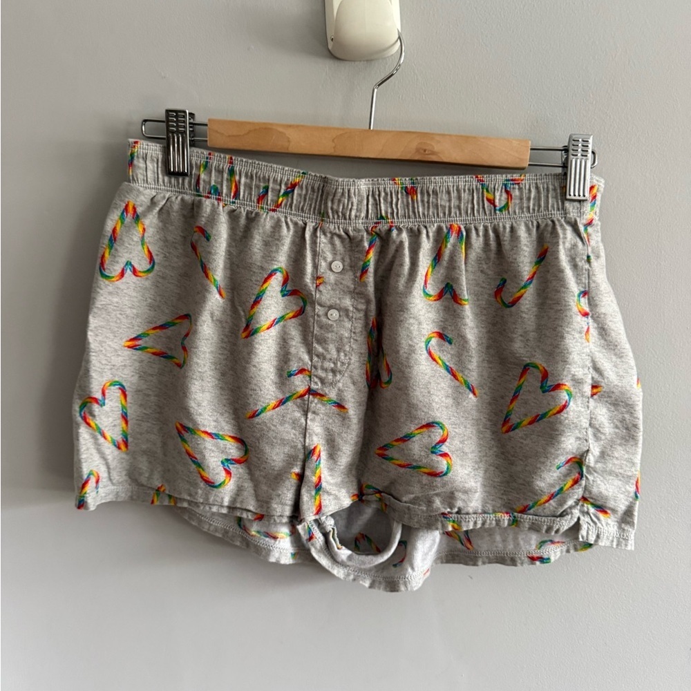 Victoria’s Secret PINK Rainbow Heart Sleep Shorts Pajama Lounge Shorts Small